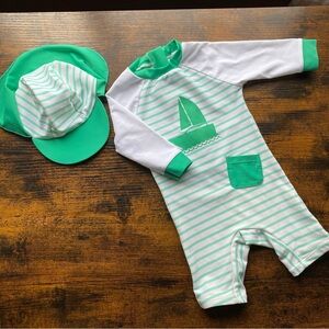 Baby Infant One Piece Swim Suit Rashguard UPF 50+, Unisex, Boy, Girl 9-12 months